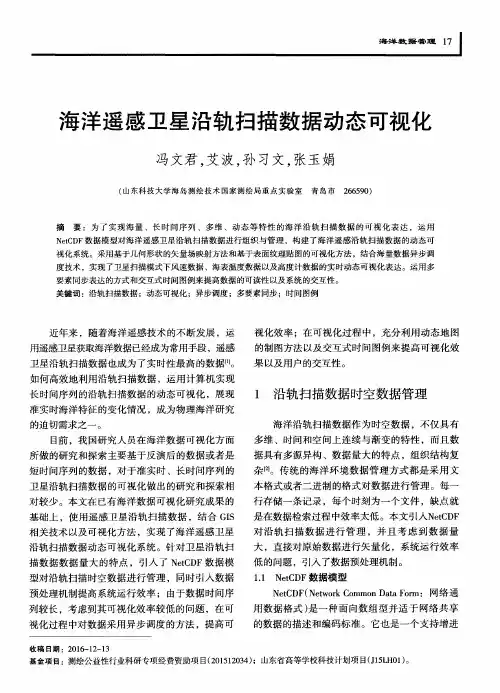 海洋遥感卫星沿轨扫描数据动态可视化