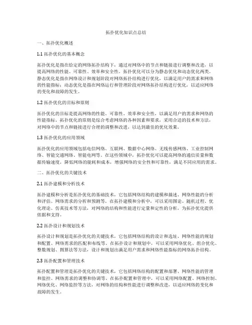 拓扑优化知识点总结