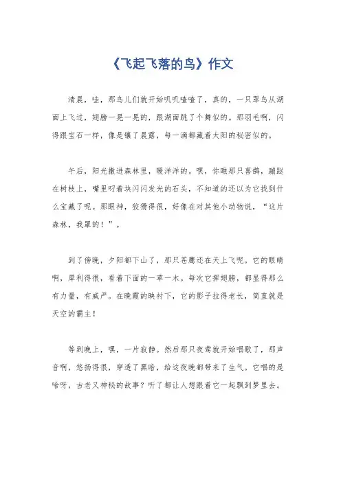 《飞起飞落的鸟》作文