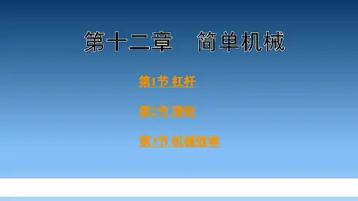 初中物理 第十二章 简单机械