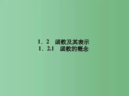 高中数学 1.2.1 函数及其表示 函数的概念课件 新人教A版必修1