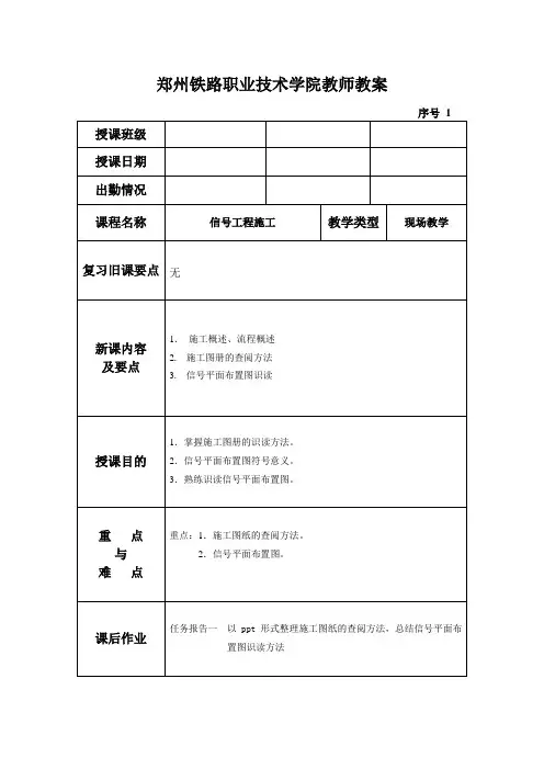 01. 布置图识读(信号平面布置图)