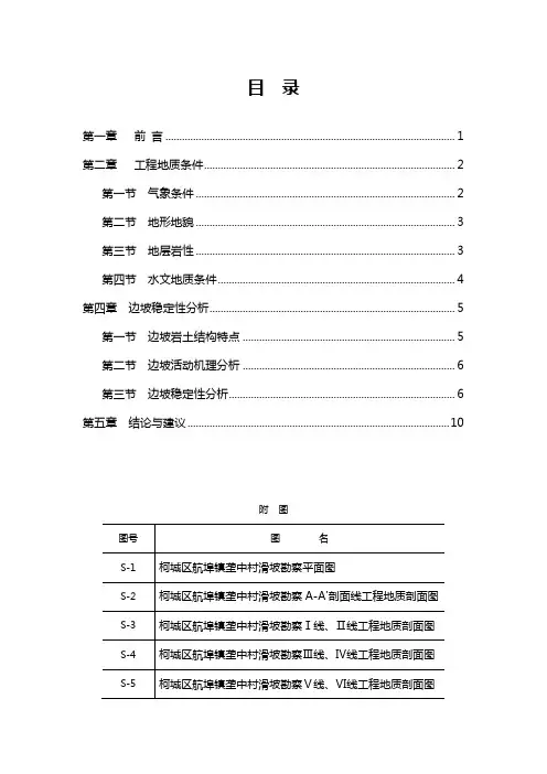 滑坡勘查报告