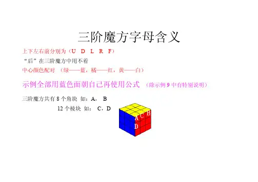 三阶魔方字母含义