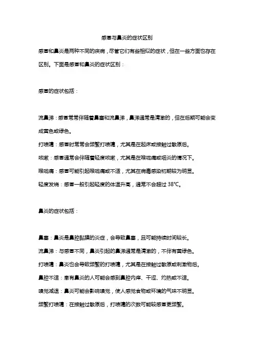 感冒与鼻炎的症状区别