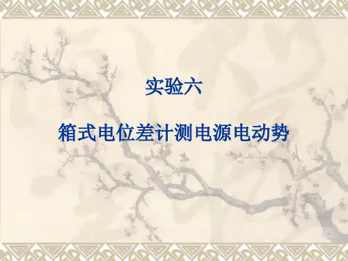 6实验六 箱式电位差计测电源电动势