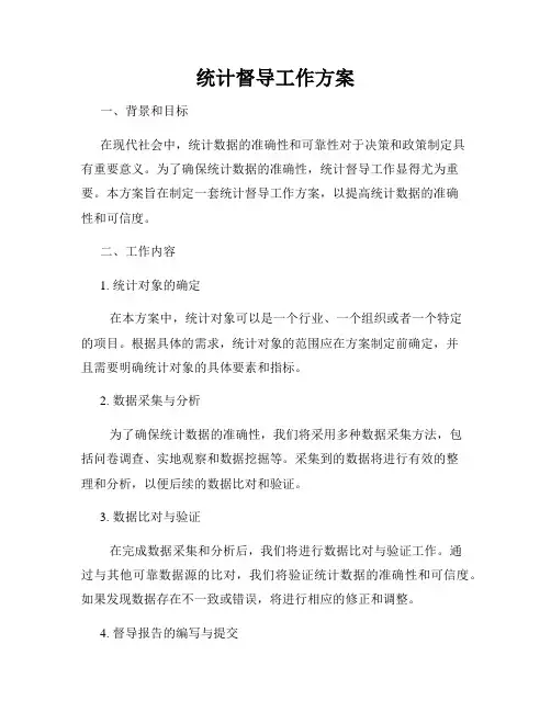 统计督导工作方案
