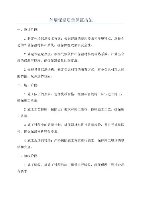 外墙保温质量保证措施