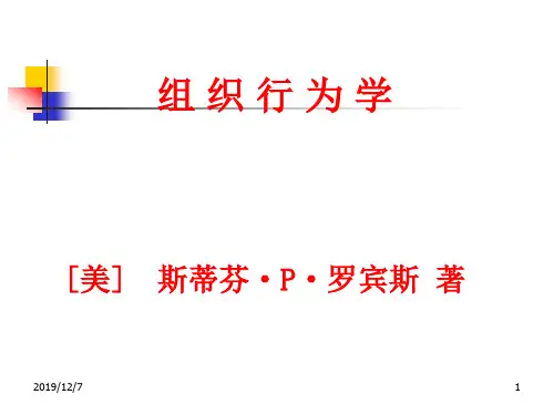 《组织行为学》[美]-斯蒂芬·P·罗宾斯