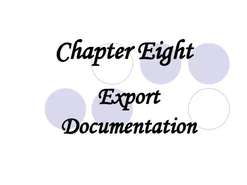 国际贸易实务(英文版)(第二版)8.Documentation共28页文档