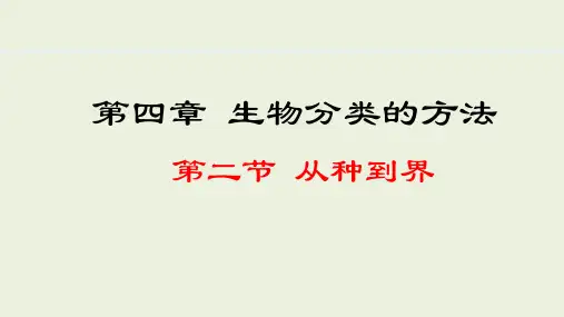 最新人教版初中生物 4-2从种到界 教学课件