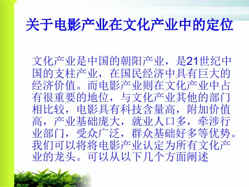 电影产业PPT实用课件