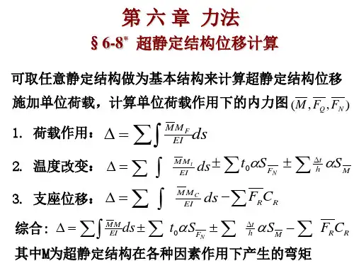 超静定结构-力法位移计算