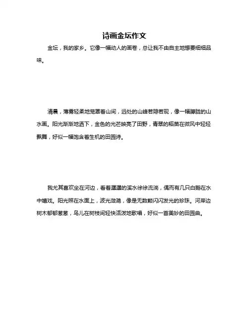 诗画金坛作文