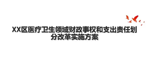 XX区医疗卫生领域财政事权和支出责任划分改革实施方案