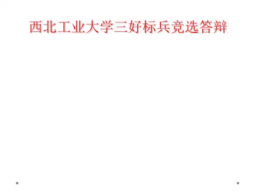 西北工业大学三好标兵竞选答辩