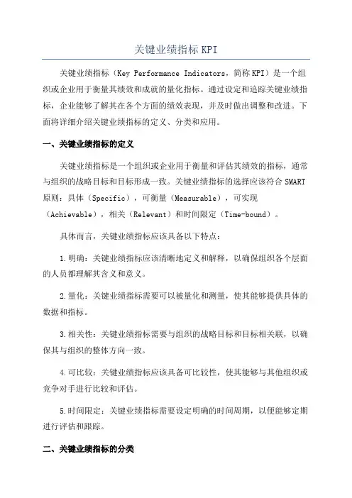 关键业绩指标KPI