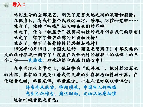鲁迅《记念刘和珍君》课件