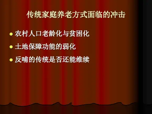 我国的农村养老保障ppt课件
