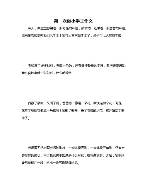 第一次做小手工作文
