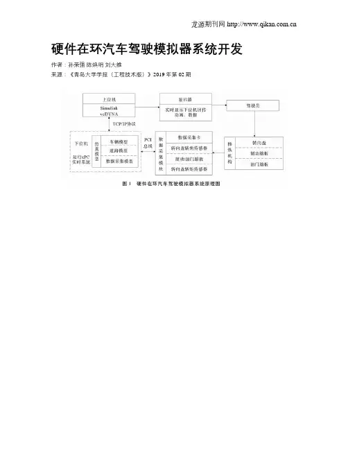 硬件在环汽车驾驶模拟器系统开发