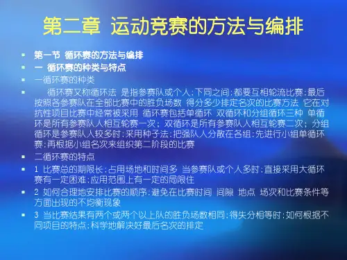 运动竞赛的方法与编排 