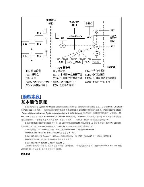 GSM基本通信原理