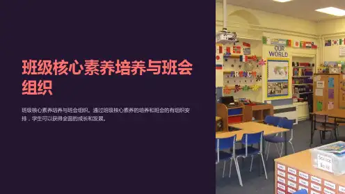 “班级核心素养培养与班会组织”