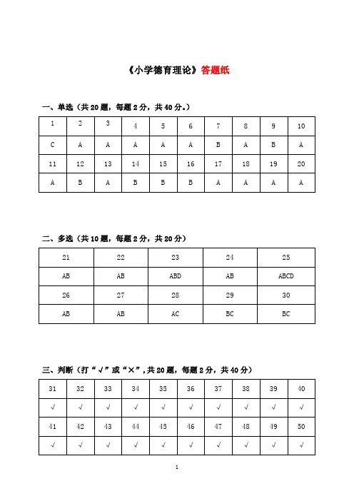 福建师范大学课程考试《小学德育理论》作业考核试题及参考27