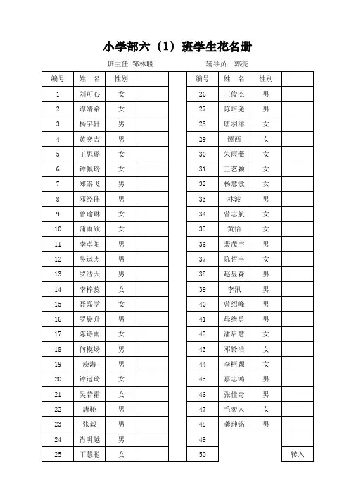 学生花名册