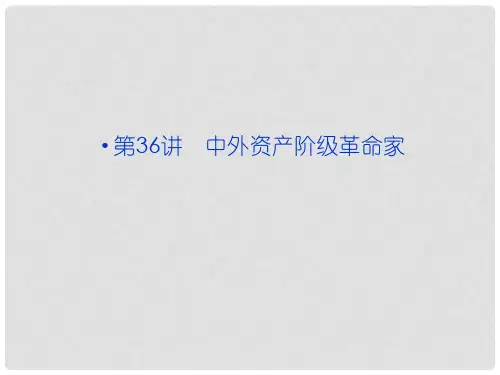 高考历史一轮复习 第36讲 中外资产阶级革命家课件 人民版