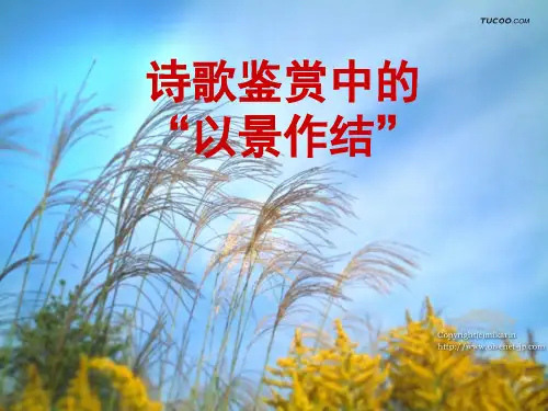 诗歌鉴赏 -以景作结