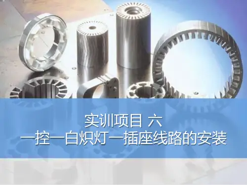 实训项目六一控一白炽灯一插座
