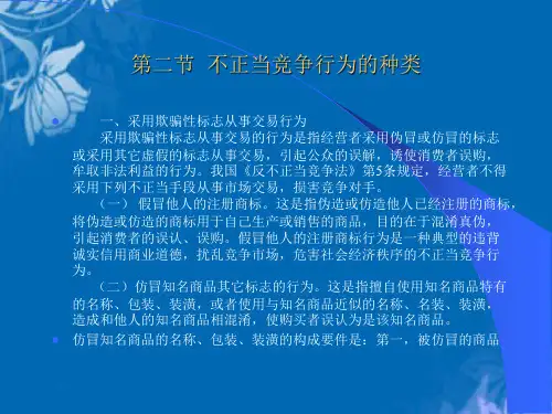 不正当竞争行为的种类(ppt 13页)