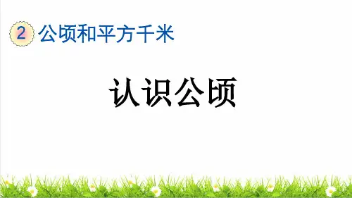 人教版四年级数学上册第二单元第1课时《认识公顷》教学课件