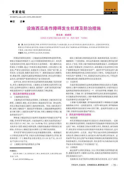 设施西瓜连作障碍发生机理及防治措施