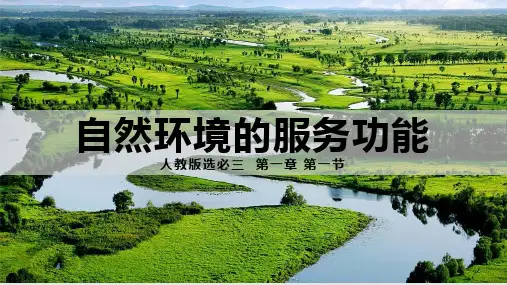 【高中地理】自然环境的服务功能 课件 高二地理人教版(2019)选择性必修3