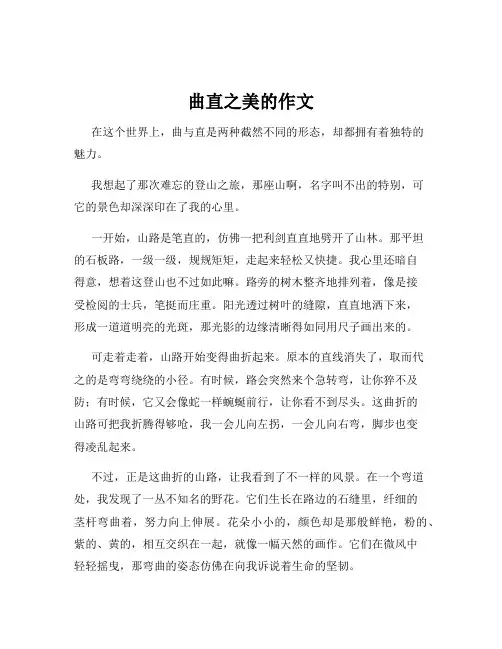 曲直之美的作文