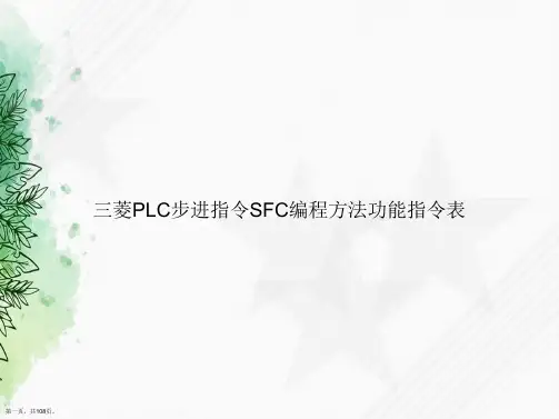 三菱PLC步进指令SFC编程方法功能指令表讲课文档