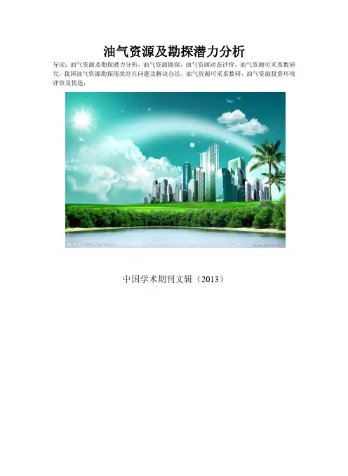 中外油气资源储量分类体系比较分析