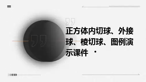 正方体内切球、外接球、棱切球、图例演示课件
