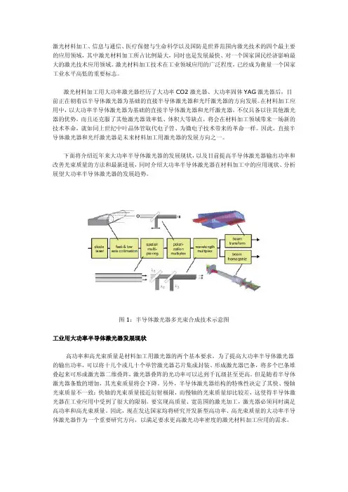 国际工业大功率半导体激光器发展现状