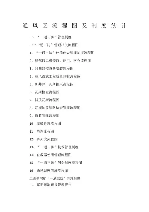 一通三防管理规定及流程图