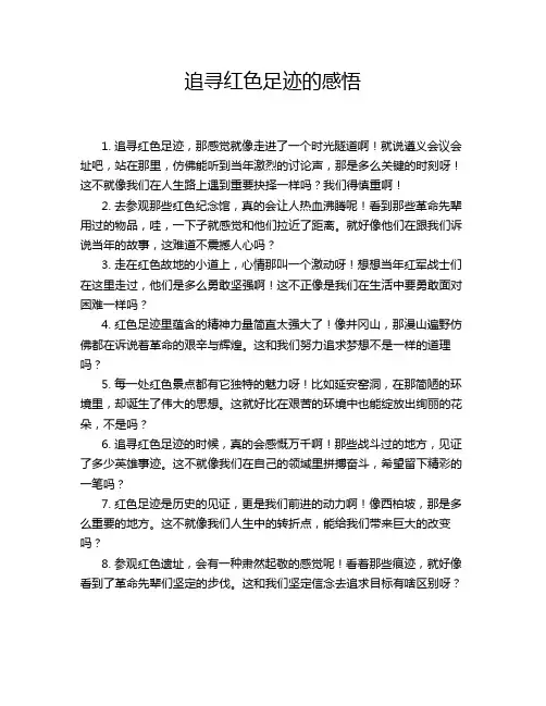 追寻红色足迹的感悟