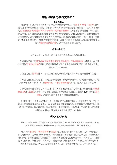 如何理解西方绘画发展史
