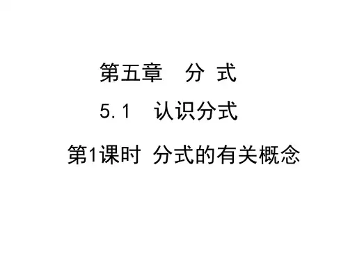 北师大版八年级下册数学第五章分式与分式方程全单元教学课件(含复习课件)