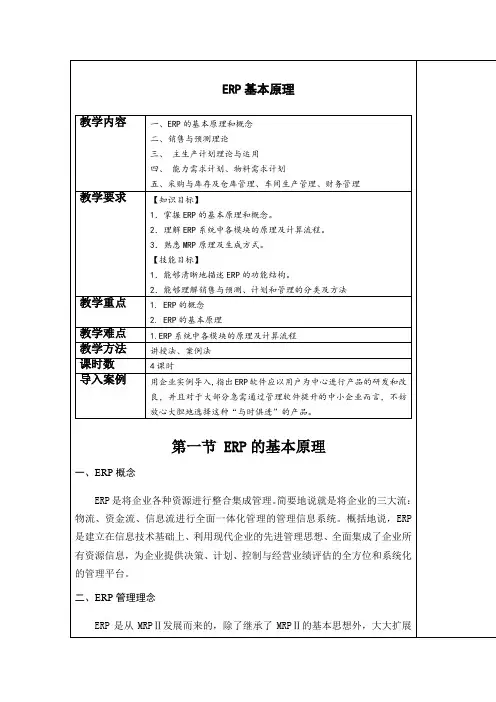 ERP基本原理
