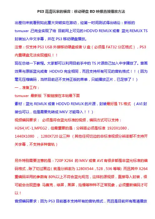 移动硬盘BD映像直接播放方法