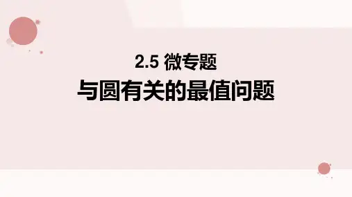 2.5.3 与圆有关的最值问题专项