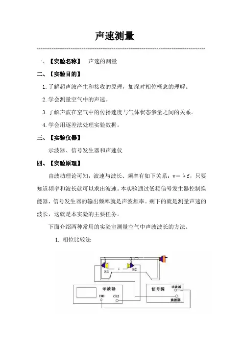 实验报告——声速的测量